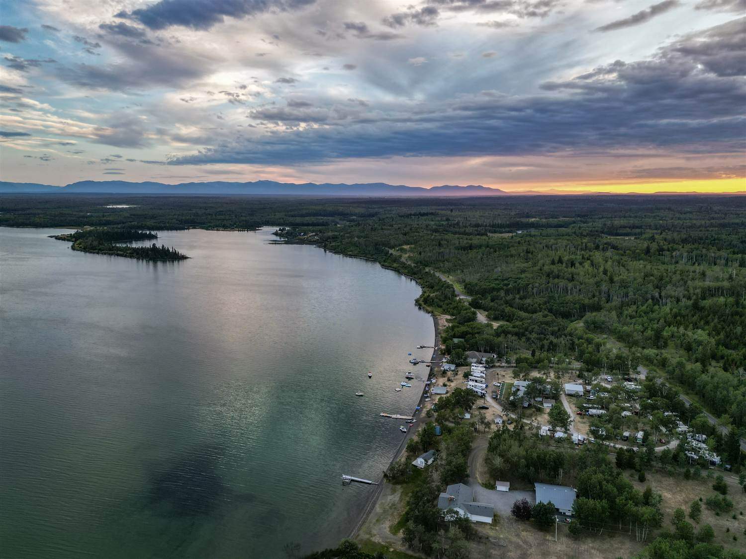 Aerial view of campground.