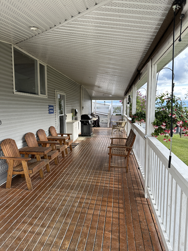 Veranda of main rental house.